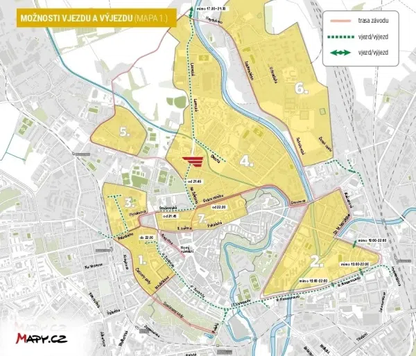 Provoz prodejny během olomouckého půlmaratonu